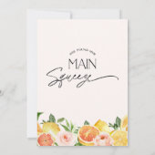 オレンジ レモン 花 ブライダルシャワー 招待状 (裏面)