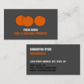 オレンジ、八百屋 名刺 (正面/裏面)