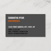 オレンジ、八百屋 名刺 (裏面)