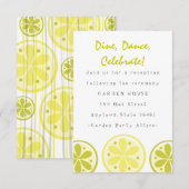 オレンジ 受付カード 招待状 (正面/裏面)