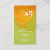 オレンジ、名刺を作って 名刺 (裏面)