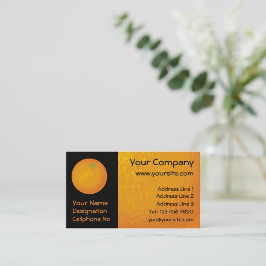 オレンジ 名刺 (スタンド正面)