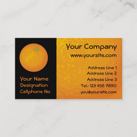 オレンジ 名刺 (正面)