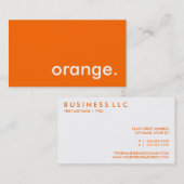 オレンジ. 名刺 (正面/裏面)