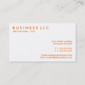 オレンジ. 名刺 (裏面)