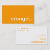 オレンジ 名刺 (正面/裏面)