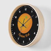 オレンジ 壁時計 (傾斜)