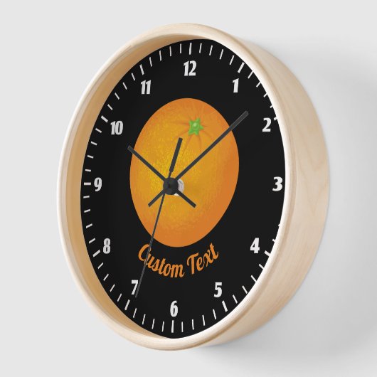 オレンジ 壁時計 (傾斜)