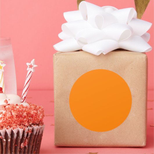 オレンジ（大） ラウンドシール (パーティー)