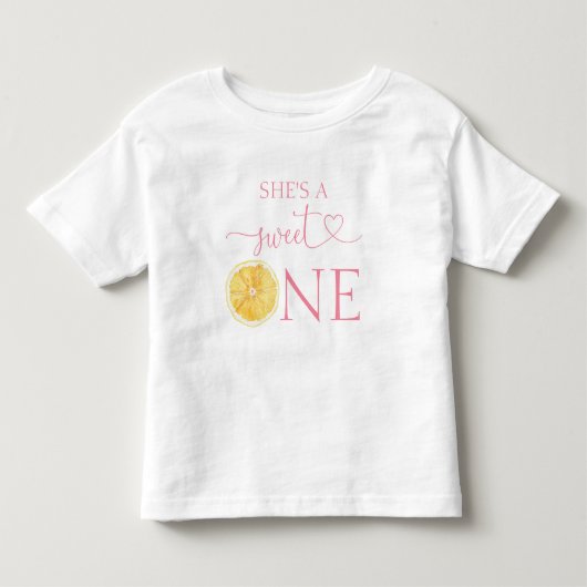 オレンジ 彼女はスイートなの 1歳の誕生日 トドラーTシャツ (正面)