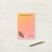 オレンジ（昆虫）オオカバマダラ、モナークバタフかわいらしィー ポストイット (デスク上)