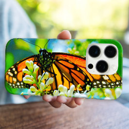 オレンジ(昆虫)オオカバマダラ、モナーク蝶の写真モダンはっきりしたシンプル iPhone 16 PROケース