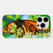 オレンジ(昆虫)オオカバマダラ、モナーク蝶の写真モダンはっきりしたシンプル Case-Mate iPhoneケース (裏面 (横))