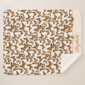 オレンジ(昆虫)オオカバマダラ、モナーク蝶名前をカスタムする シェルパブランケット (正面(横))