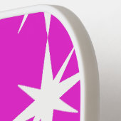 オレンジ&明るい赤紫色-パーソナライズされたピックボールパドル ピックルボールラケット (左詳細)