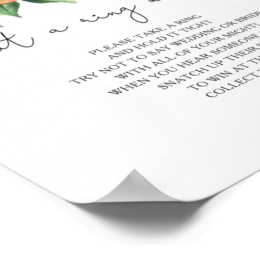 オレンジ – 春がゲームにリングを置いた ポスター (角)