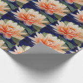 オレンジ《植物》スイレン花 ラッピングペーパー (角)
