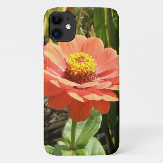オレンジ《植物》百日草フラワーiphone 3 ケース Case-Mate iPhoneケース (裏面)