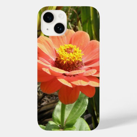 オレンジ《植物》百日草花 Case-Mate iPhoneケース (裏面)