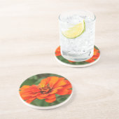 オレンジ《植物》百日草 コースター (側面)