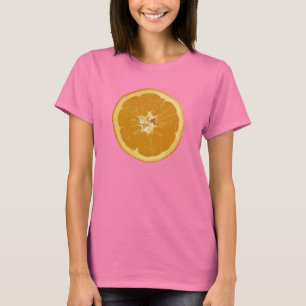 オレンジ。 現実的 Tシャツ