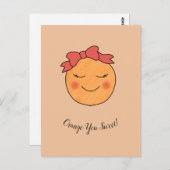 「オレンジ、甘い！」 ポストカード (正面/裏面)