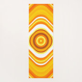 オレンジ、白くおよび黄色の日没インスパイアパターン ヨガマット (裏面)