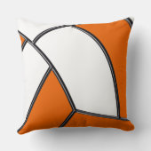 オレンジ、白くパーソナライズなバレーボールのコーチのギフト クッション (裏面)