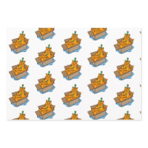 オレンジ、白と灰色のクリスマスと誕生日猫