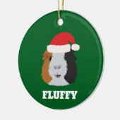 オレンジ、白、および黒モルモットオーナメント セラミックオーナメント (左)