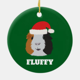 オレンジ、白、および黒モルモットオーナメント セラミックオーナメント