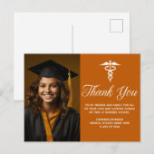 オレンジ 白 医学校 ケドゥケウス 写真 ありがとう ポストカード (正面/裏面)