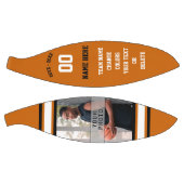 オレンジ、白、黒のフォトバスケットボールパーソナライズされたの順 バスケットボール (パネル)