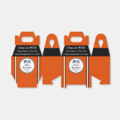 オレンジ、白、黒、クラス懇親会優先ボックス フェイバーボックス (折り畳みなし)