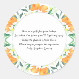 オレンジ – 祈りの言葉キャンドルラベル ラウンドシール