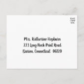 オレンジ 秋 極簡 ウェディング パーティー インビテーションポストカード (裏面)