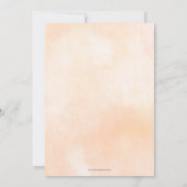 オレンジ 秋 花嫁のドレス ブライズシャワー 招待状 (裏面)