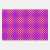 オレンジ+紫チェッカーボードラッピング紙シート ラッピングペーパーシート (正面2)