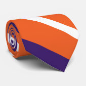 オレンジ、紫色、および白く斜めストライプのなタイ ネクタイ (ロール)