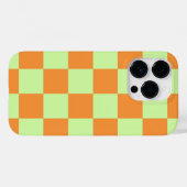 オレンジ 緑 シトラス チェック ギンガム パターン Case-Mate iPhoneケース (裏面 (横))