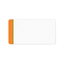 オレンジ、緑、白フローラ住所 シール- 空白の ラベル