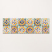 オレンジ – 緑 – 青タイルのヨガマット ヨガマット (裏面(横))