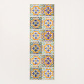 オレンジ – 緑 – 青タイルのヨガマット ヨガマット (裏面)