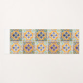 オレンジ – 緑 – 青タイルのヨガマット ヨガマット (正面(横))