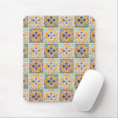 オレンジ – 緑 – 青タイルマウスパッド マウスパッド (マウス)
