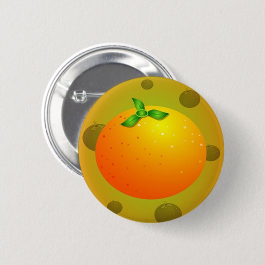 オレンジ 缶バッジ (正面&裏面)