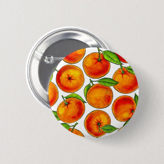 オレンジ 缶バッジ (正面&裏面)