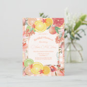 オレンジ・花のブライダルシャワー 招待状 (スタンド正面)