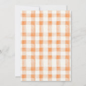 オレンジ 花 かわいい 赤ちゃん歓迎 シャワ  案内 招待状 (裏面)