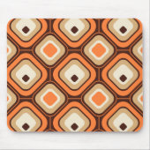 オレンジ、茶色およびベージュ正方形 マウスパッド (正面)